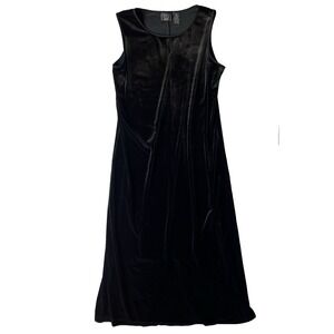 Vintage Black Velvet Romantic Grunge Goth Whimsygoth Women Dress Size PM‎